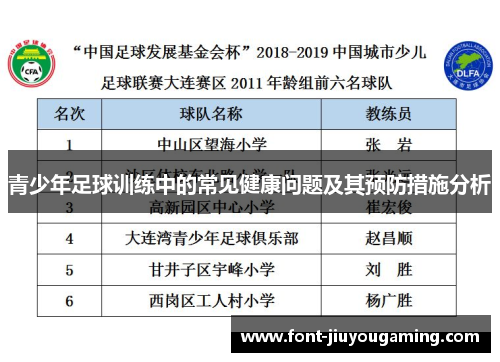青少年足球训练中的常见健康问题及其预防措施分析